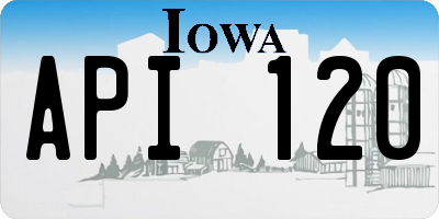 IA license plate API120
