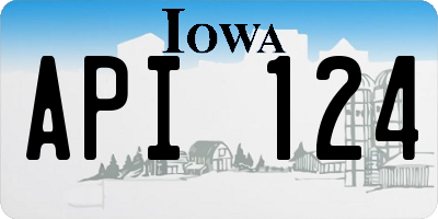 IA license plate API124