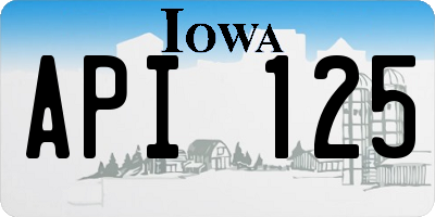 IA license plate API125
