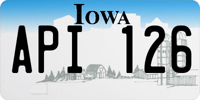 IA license plate API126