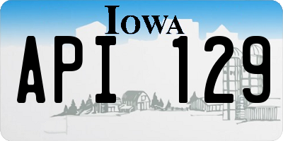 IA license plate API129