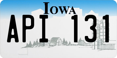 IA license plate API131