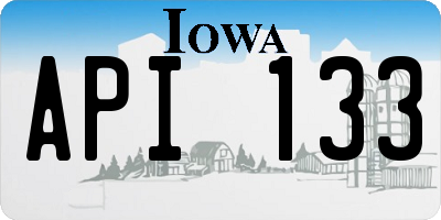 IA license plate API133