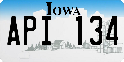 IA license plate API134