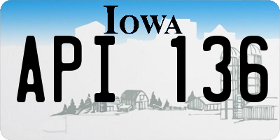 IA license plate API136