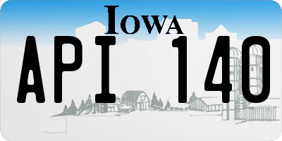 IA license plate API140