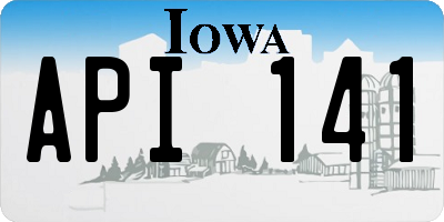 IA license plate API141