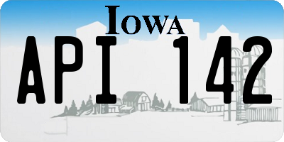 IA license plate API142