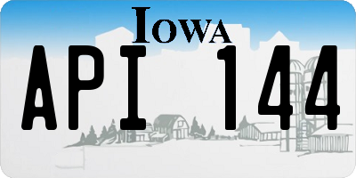 IA license plate API144