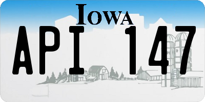 IA license plate API147