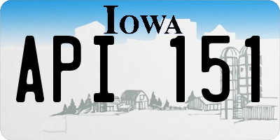IA license plate API151