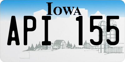 IA license plate API155