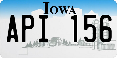 IA license plate API156