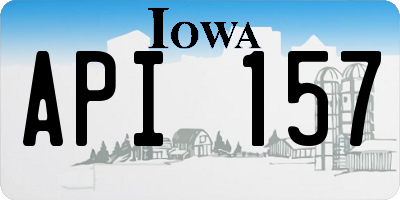 IA license plate API157