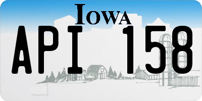 IA license plate API158