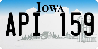 IA license plate API159