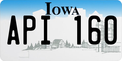 IA license plate API160
