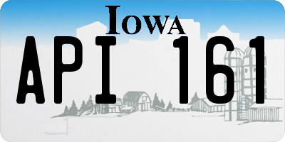 IA license plate API161
