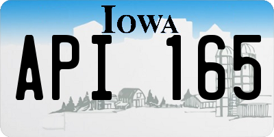 IA license plate API165