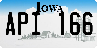 IA license plate API166