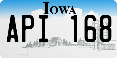 IA license plate API168