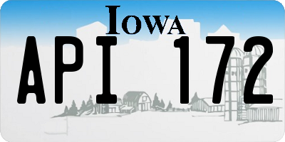 IA license plate API172