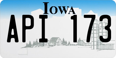 IA license plate API173