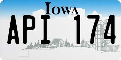 IA license plate API174