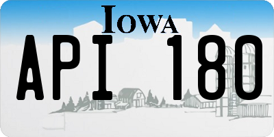 IA license plate API180