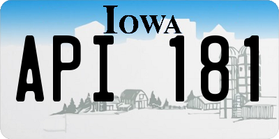 IA license plate API181