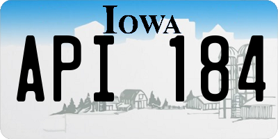 IA license plate API184