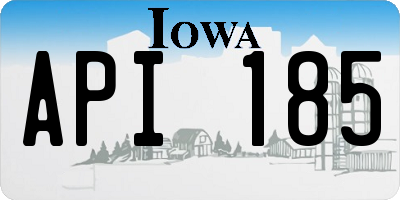 IA license plate API185