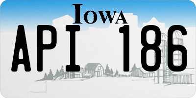 IA license plate API186