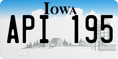 IA license plate API195