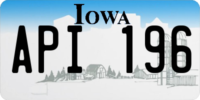 IA license plate API196