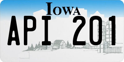 IA license plate API201
