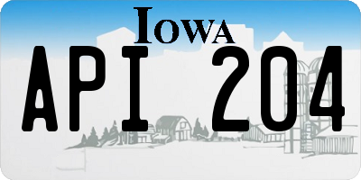 IA license plate API204