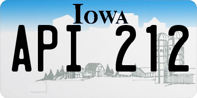 IA license plate API212