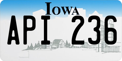 IA license plate API236