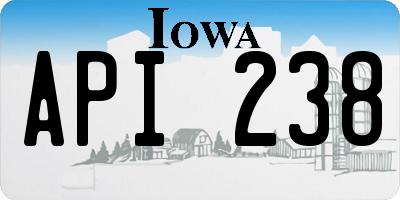 IA license plate API238
