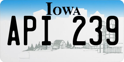 IA license plate API239