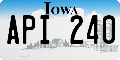 IA license plate API240