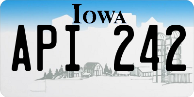 IA license plate API242