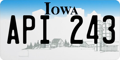 IA license plate API243