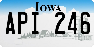 IA license plate API246