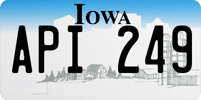 IA license plate API249