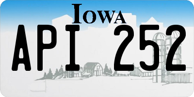 IA license plate API252