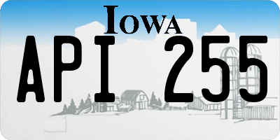 IA license plate API255