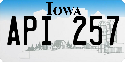 IA license plate API257