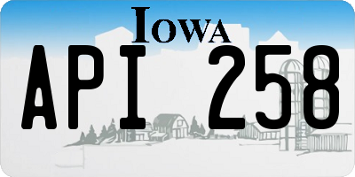 IA license plate API258